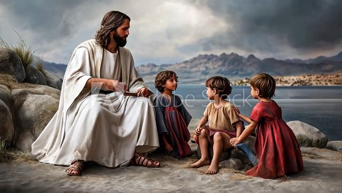 Jesus Teaching Children