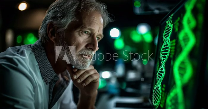 Researcher Analyzes DNA Sequences