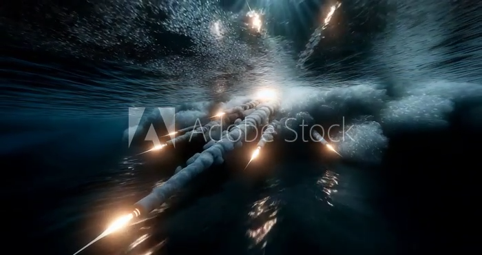 Projectiles Launch from Submarine